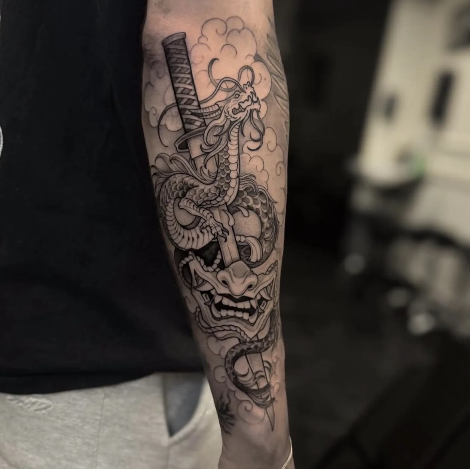 Blackwork tattoo at Tattoo Heaven