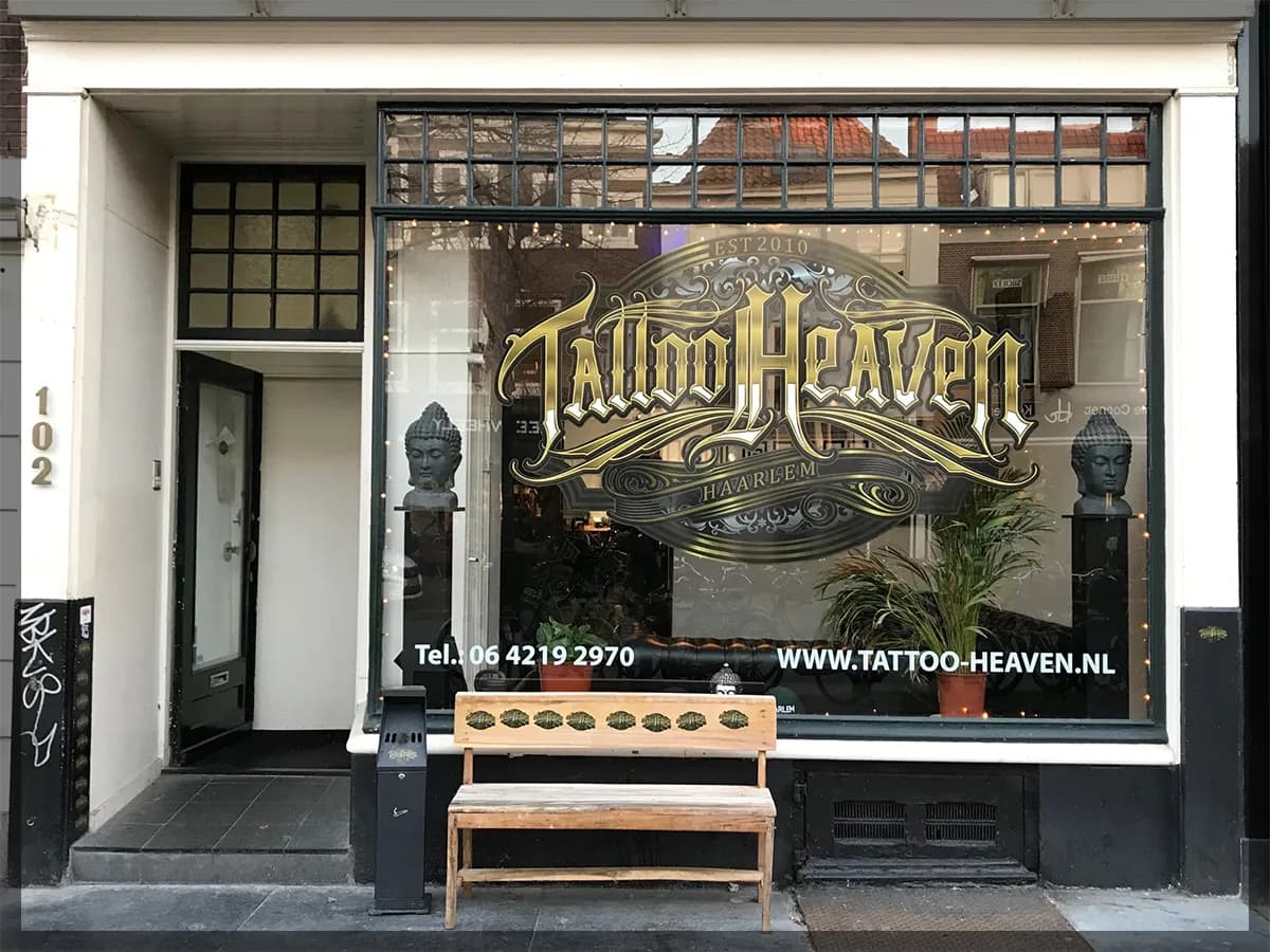 The Tattoo Heaven studio on the Gedempte Oude Gracht in Haarlem